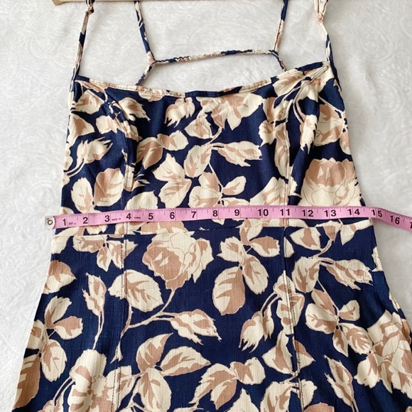 NWT Free People Floral Mini Dress with Cut Out Dress - Picture 5 of 13